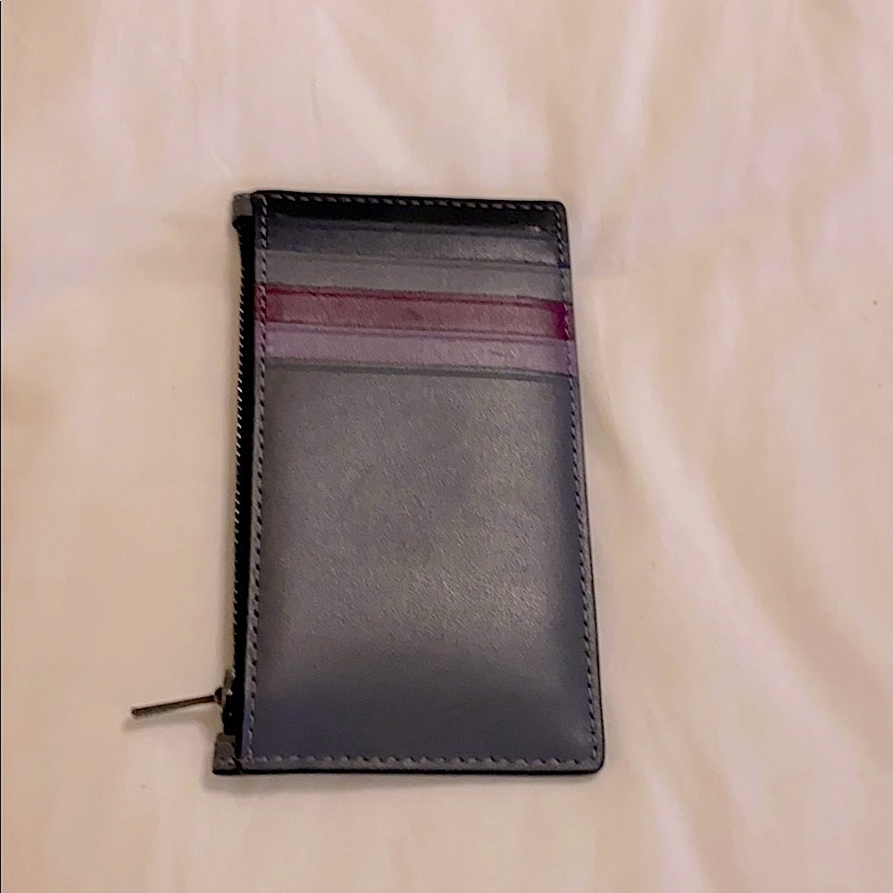 Coach Gray/Purple Slim Wallet NWT
